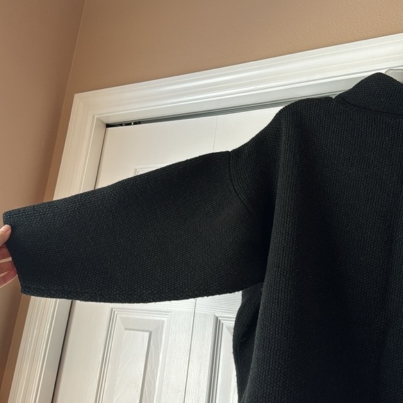 Vintage Margaret O'Leary Wool Blend Boxy Knit Oversized Cardigan in Black - Picture 11 of 13